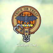 Halloween Wappen über Tartan Fensteraufkleber (Blatt 3)