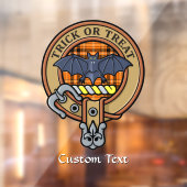 Halloween Wappen über Tartan Fensteraufkleber (Blatt 2)