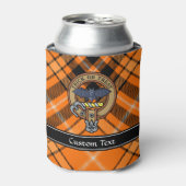 Halloween Wappen über Tartan Flasche Cooler Dosenkühler (Kanne Vorderseite)