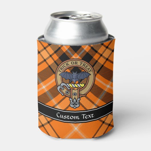 Halloween Wappen über Tartan Flasche Cooler Dosenkühler (Kanne Vorderseite)