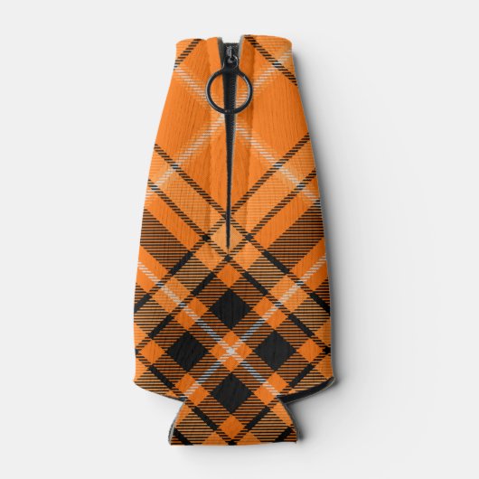 Halloween Wappen über Tartan Flasche Cooler Flaschenkühler (Rückseite)