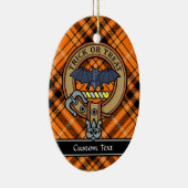 Halloween Wappen über Tartan Keramik Ornament (Rechts)