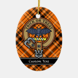 Halloween Wappen über Tartan Keramik Ornament