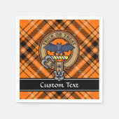 Halloween Wappen über Tartan Napkins Serviette (Vorderseite)