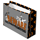 Halloween Warn große Geschenktasche Geschenktüte (Vorderseite Schrägansicht)