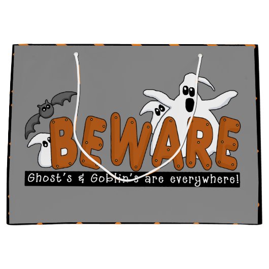 Halloween Warn große Geschenktasche Große Geschenktüte (Vorderseite)
