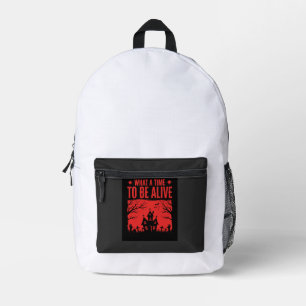 Halloween Was für eine Zeit, um am Leben zu sein D Bedruckter Rucksack