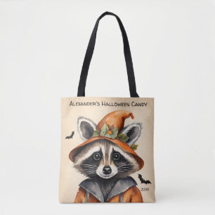 Halloween-Waschbär Personalisiert Tasche