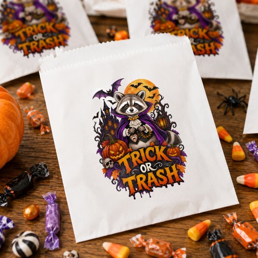Halloween-Waschbär-Süßes-oder-Saures-Vampir Geschenktütchen