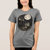 Halloween-Waschbär Tri-Blend Shirt (Vorderseite)
