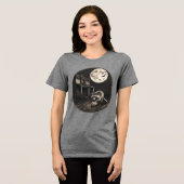 Halloween-Waschbär Tri-Blend Shirt (Vorderseite voll)