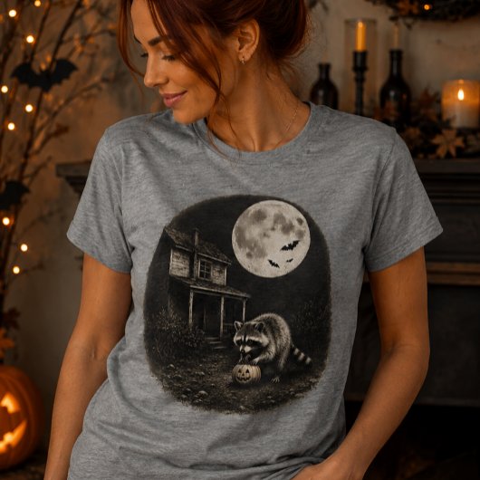 Halloween-Waschbär Tri-Blend Shirt