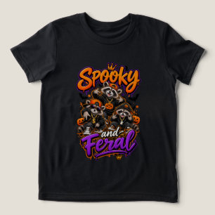 Halloween-Waschbären Gruseliger Wilder Junge Tri-Blend Shirt