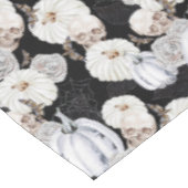 Halloween Wassercolor Pumpkins Skulls Schwarz-weiß Tischdecke (Schrägansicht)