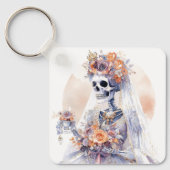 Halloween Wassercolor Skeleton Schlüsselanhänger (Vorderseite)