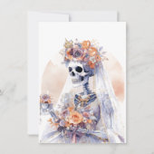 Halloween Wassercolor Skelettkarte (Vorderseite)