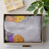 Halloween Wassercolor Truck Pumpkins Seidenpapier (Geschenk)