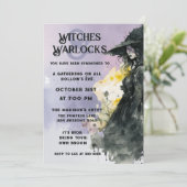 Halloween-Wasserfarbe Einladung (Stehend Vorderseite)