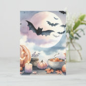 Halloween Wasserfarbe Feiertagskarte (Stehend Vorderseite)