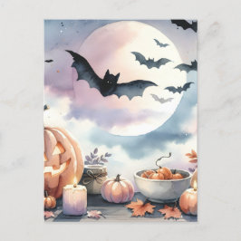 Halloween Wasserfarbe Feiertagspostkarte
