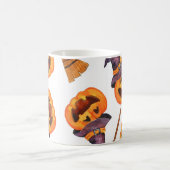 Halloween Wasserfarbe, Herbst Nahtloses Muster. Kaffeetasse (Mittel)