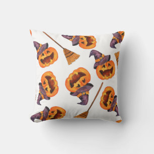 Halloween Wasserfarbe, Herbst Nahtloses Muster. Kissen