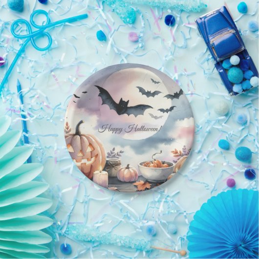 Halloween Wasserfarbe Pappteller (Party)