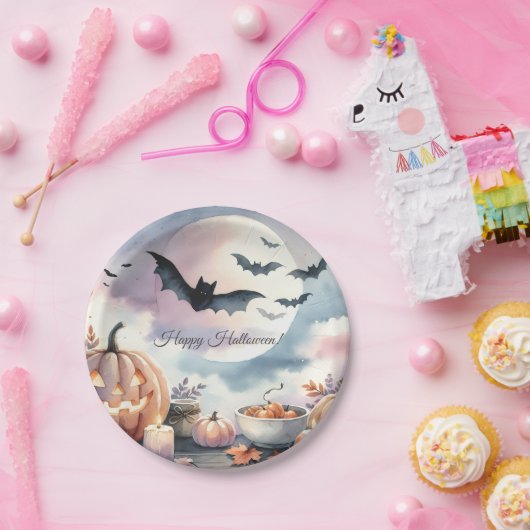 Halloween Wasserfarbe Pappteller (Party)