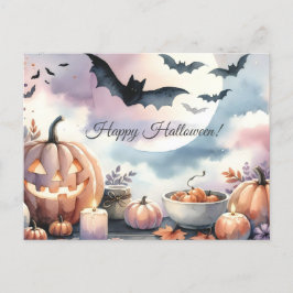Halloween Wasserfarbe Postkarte