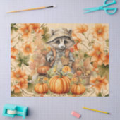 Halloween Wasserfarbe Raccoon & Pumpkins Decoupage Seidenpapier (Basteln)
