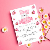 Halloween Wasserfarbe Rosa KürbisGeist Einladung