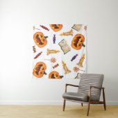 Halloween Wasserfarbe: Saisonales Muster Wandteppich (Beispiel (Horizontal))