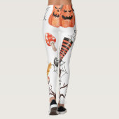 Halloween Wasserfarbe: Spuk Hausmuster. Leggings (Rückseite)