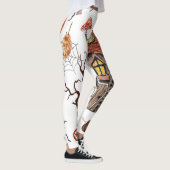 Halloween Wasserfarbe: Spuk Hausmuster. Leggings (Rechts)