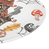 Halloween Wasserfarbe: Spuk Hausmuster. Schneidebrett (Ecke)