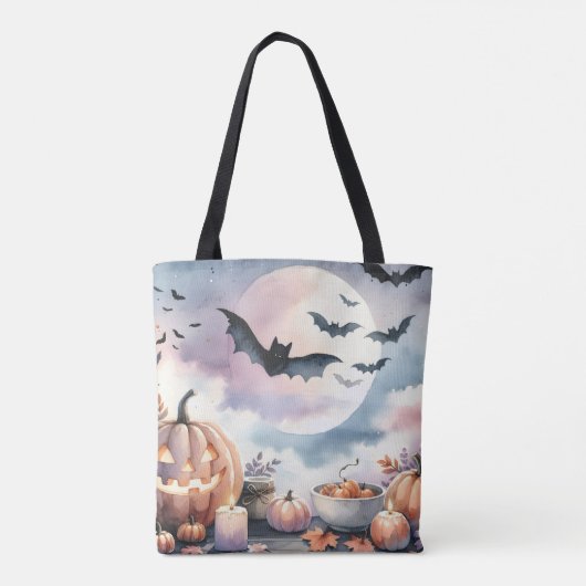 Halloween Wasserfarbe Tasche (Rückseite)