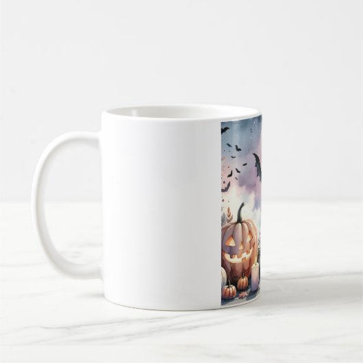 Halloween-Wasserfarben Kaffeetasse (Links)