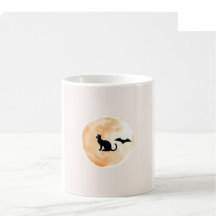 Halloween-Wasserfarben-Tasse - Orange & Onyx