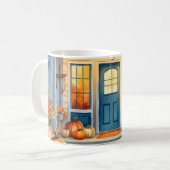 Halloween Wasserfarbenfallpumpen auf der Vordersei Kaffeetasse (Vorderseite Links)