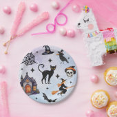 Halloween Wasserfarbenwürfel-Zwergmuster Pappteller (Party)