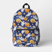 Halloween Wasserfarbmuster Bedruckter Rucksack (Vorderseite)