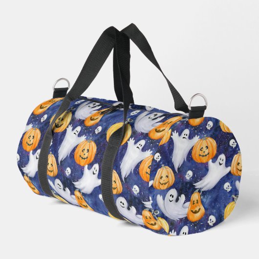 Halloween Wasserfarbmuster Duffle Bag (Linke Seite)