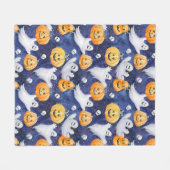 Halloween Wasserfarbmuster Fleecedecke (Vorderseite (Horizontal))