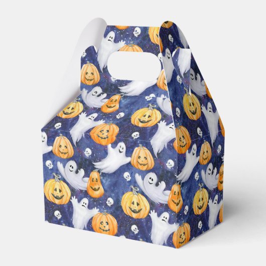 Halloween Wasserfarbmuster Geschenkschachtel (Rückseite)