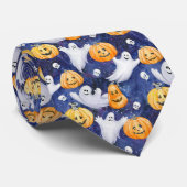 Halloween Wasserfarbmuster Krawatte (Gerollt)