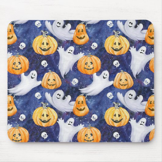 Halloween Wasserfarbmuster Mousepad (Vorne)