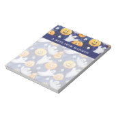 Halloween Wasserfarbmuster Notizblock (Rotiert)
