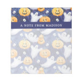 Halloween Wasserfarbmuster Notizblock (Vorderseite)