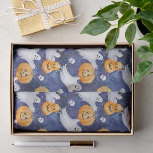 Halloween Wasserfarbmuster Seidenpapier (Geschenk)