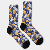 Halloween Wasserfarbmuster Socken (Rechts)